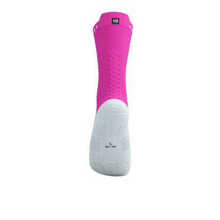 COMPRESSPORT Skarpetki rowerowe PRORACING SOCKS V4 BIKE white/neo pink