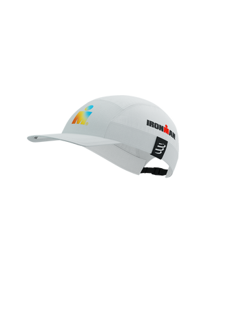 COMPRESSPORT Czapka biegowa 5 PANEL LIGHT CAP IRONMAN 2025 white sunrise