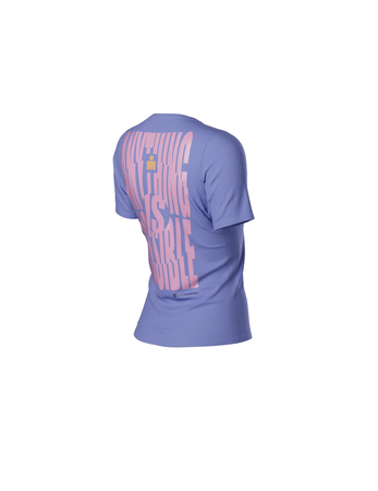 COMPRESSPORT Koszulka biegowa damska z krótkim rękawem TRAINING SS T-SHIRT IRONMAN 2025 jacaranda 