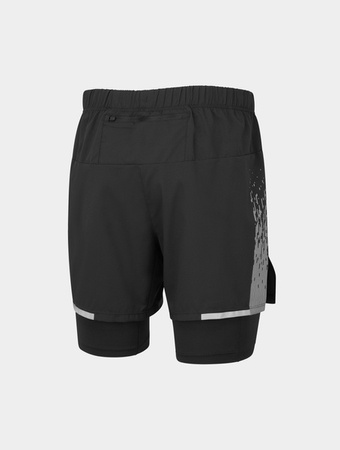 RONHILL Spodenki do biegania męskie TECH REFLECT 5" TWIN SHORT black/reflect