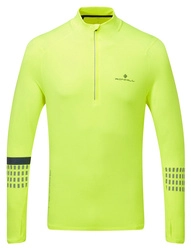 RONHILL Bluza biegowa męska AFTERHOURS 1/2 ZIP fluo żółta