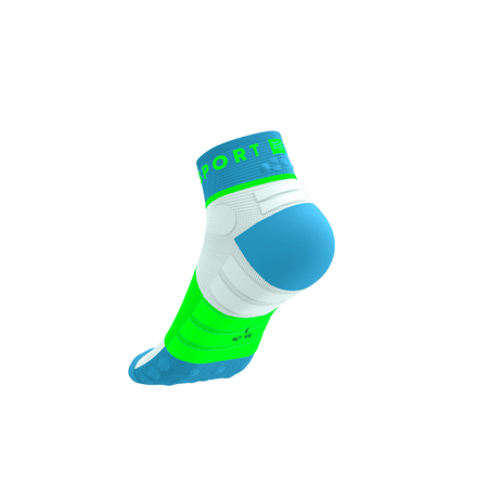 COMPRESSPORT Skarpetki do biegania ULTRA TRAIL LOW SOCKS V2.0 norse blue/neon green