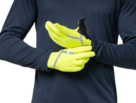 RONHILL Rękawiczki biegowe WIND-BLOCK GLOVE fluo yellow