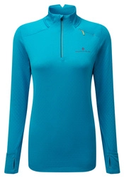 RONHILL Bluza biegowa damska TECH PRISM 1/2 ZIP TEE niebieska