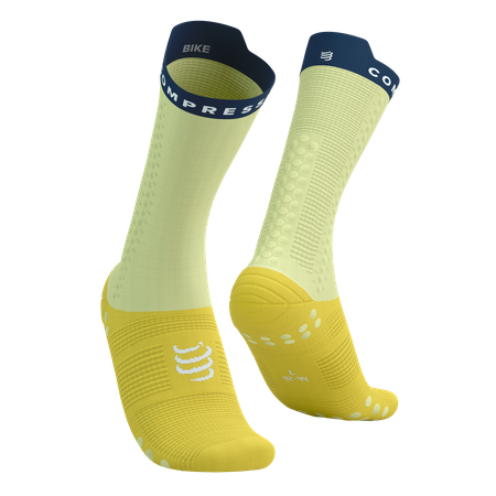 COMPRESSPORT Skarpetki rowerowe PRORACING SOCKS V4 BIKE elf yellow/blues