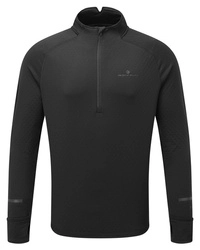 RONHILL Bluza biegowa męska TECH PRISM 1/2 ZIP TEE czarna