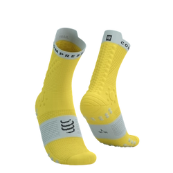 COMPRESSPORT Skarpetki do biegania trailowe PRORACING SOCKS V4 TRAIL maize/dawn blue