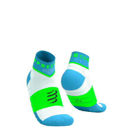 COMPRESSPORT Skarpetki do biegania ULTRA TRAIL LOW SOCKS V2.0 norse blue/neon green