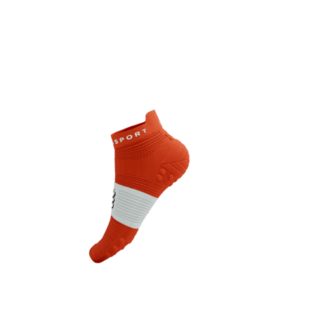 COMPRESSPORT Skarpetki do biegania krótkie PRORACING SOCKS V4 RUN LOW tigerlily/white