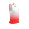 COMPRESSPORT Koszulka biegowa damska PERFORMANCE SINGLET fluo red/white