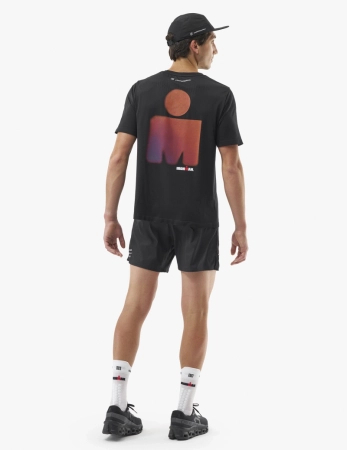 COMPRESSPORT Koszulka biegowa z krótkim rękawem TRAINING SS T-SHIRT IRONMAN 2025 black sunset