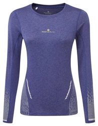 RONHILL Koszulka do biegania damska z długim rękawem TECH REFLECT L/S TEE deep ocean/reflect