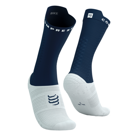 COMPRESSPORT Skarpetki rowerowe PRORACING SOCKS V4 BIKE blues/white