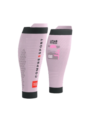 COMPRESSPORT Opaski kompresyjne na łydki R2V3 UTMB 2025 roseate