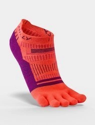 HILLY Skarpetki do biegania z palcami TOE SOCKLET hot coral/grape juice/charcoal
