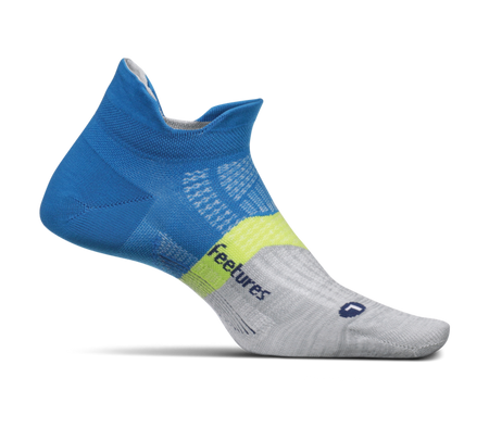 FEETURES Skarpetki do biegania krótkie ELITE LIGHT CUSHION NO SHOW TAB biało-niebieskie