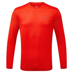 RONHILL Koszulka biegowa męska TECH L/S TEE flame/dark cobalt