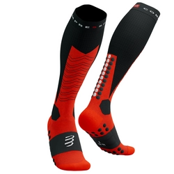 COMPRESSPORT Skarpety kompresyjne narciarskie SKI MOUNTAINEERING FULL SOCKS black/red