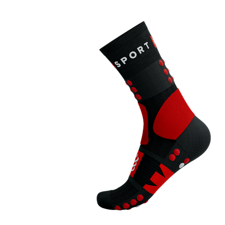 COMPRESSPORT Skarpetki trekkingowe HIKING SOCKS black/core red/white
