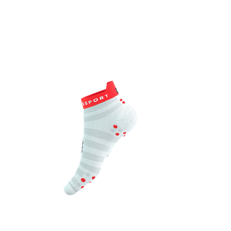 COMPRESSPORT Skarpetki do biegania PRORACING SOCKS V4 ULTRALIGHT RUN LOW white/red/black