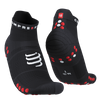 COMPRESSPORT Skarpetki do biegania krótkie PRORACING SOCKS V4 RUN LOW black/red