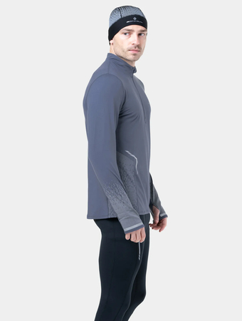 RONHILL Bluza biegowa męska TECH REFLECT 1/2 ZIP anchor/reflect