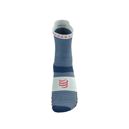 COMPRESSPORT Skarpetki do biegania wysokie PRORACING SOCKS V4 RUN HIGH blues/sugar
