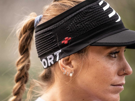 COMPRESSPORT Opaska na głowę z daszkiem SPIDERWEB HEADBAND ON/OFF black