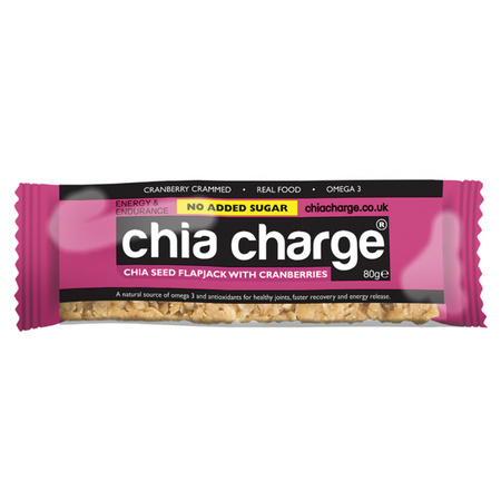 CHIA CHARGE Baton energetyczny z nasionami chia FLAPJACK BERRY żurawinowy 80 g