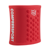 COMPRESSPORT Frotka na nadgarstek SWEATBAND 3D.DOTS fluo red/white