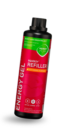 SQUEEZY Żel energetyczny REFILLER 500 ml słony karmel
