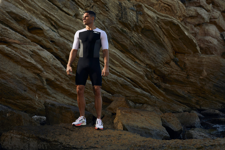 ZEROD Strój triathlonowy męski ELITE TTSUIT black/white