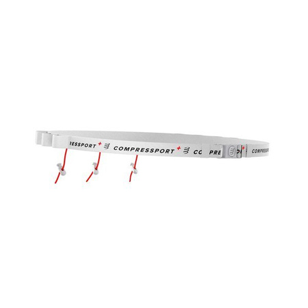 COMPRESSPORT Pasek na numer startowy RACE BELT white