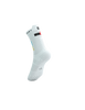 COMPRESSPORT Skarpetki do biegania wysokie PRORACING SOCKS V4 RUN HIGH IRONMAN 2025 white/sunrise