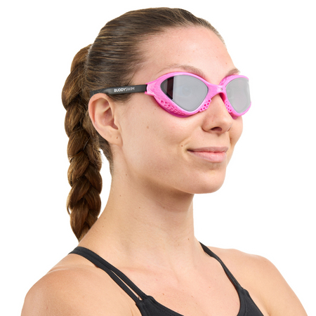 BUDDYSWIM Okulary do pływania OZEAN pink-black/smoke