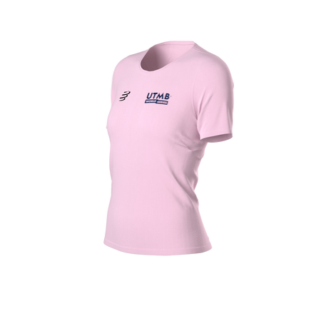 COMPRESSPORT Koszulka biegowa damska z krótkim rękawem TRAINING T-SHIRT UTMB 2025 roseate