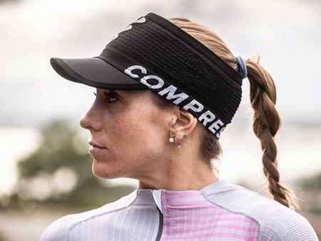 COMPRESSPORT Opaska na głowę z daszkiem SPIDERWEB HEADBAND ON/OFF black