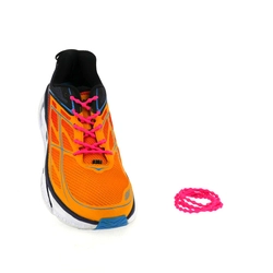 XTENEX Elastyczne sznurówki sportowe XTENEX XH200 HYBRID fluo pink