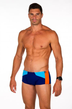 ZEROD Kąpielówki TRUNKS Dark Blue Atoll/Orange