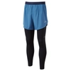 RONHILL Legginsy biegowe męskie LIFE TWIN TIGHT niebieskie