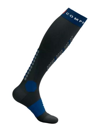 COMPRESSPORT Skarpety kompresyjne narciarskie ALPINE SKI FULL SOCKS black/estate blue