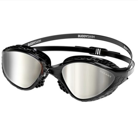 BUDDYSWIM Okulary do pływania OZEANX black/silver mirror
