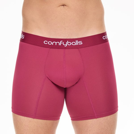 COMFYBALLS Bokserki do biegania LONG PERFORMANCE maroon