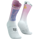 COMPRESSPORT Skarpetki rowerowe PRORACING SOCKS V4.0 BIKE IRONMAN 2025 cyclamen