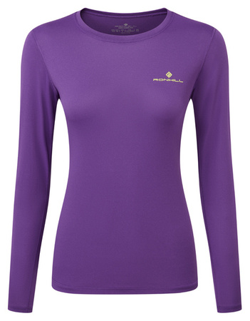 RONHILL Koszulka biegowa z długim rękawem damska CORE L/S TEE regal purple/acid