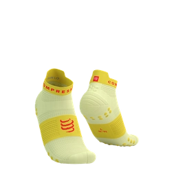 COMPRESSPORT Skarpetki do biegania krótkie PRORACING SOCKS V4 RUN LOW elf yellow/fluo red