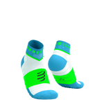COMPRESSPORT Skarpetki do biegania ULTRA TRAIL LOW SOCKS V2.0 norse blue/neon green