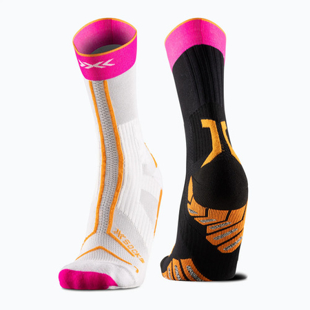 X-SOCKS Skarpety biegowe TRAILRUN TERRASKIN EXPERT CREW yinyang/x black/x white/fluo pink