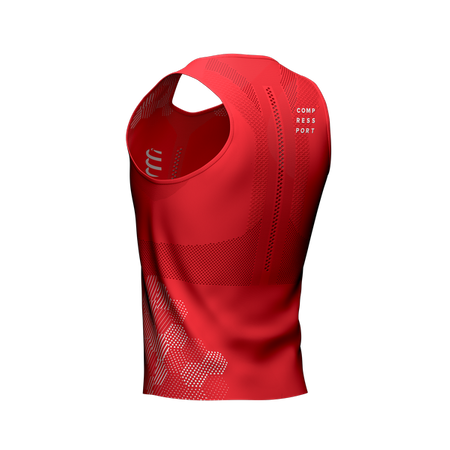 COMPRESSPORT Koszulka biegowa PRO RACING SINGLET czerwona