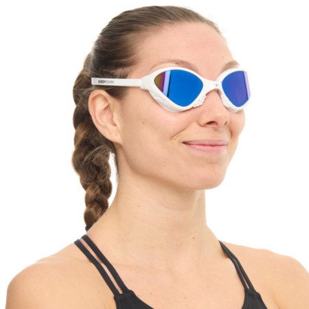 BUDDYSWIM Okulary do pływania OZEANX white/blue mirror